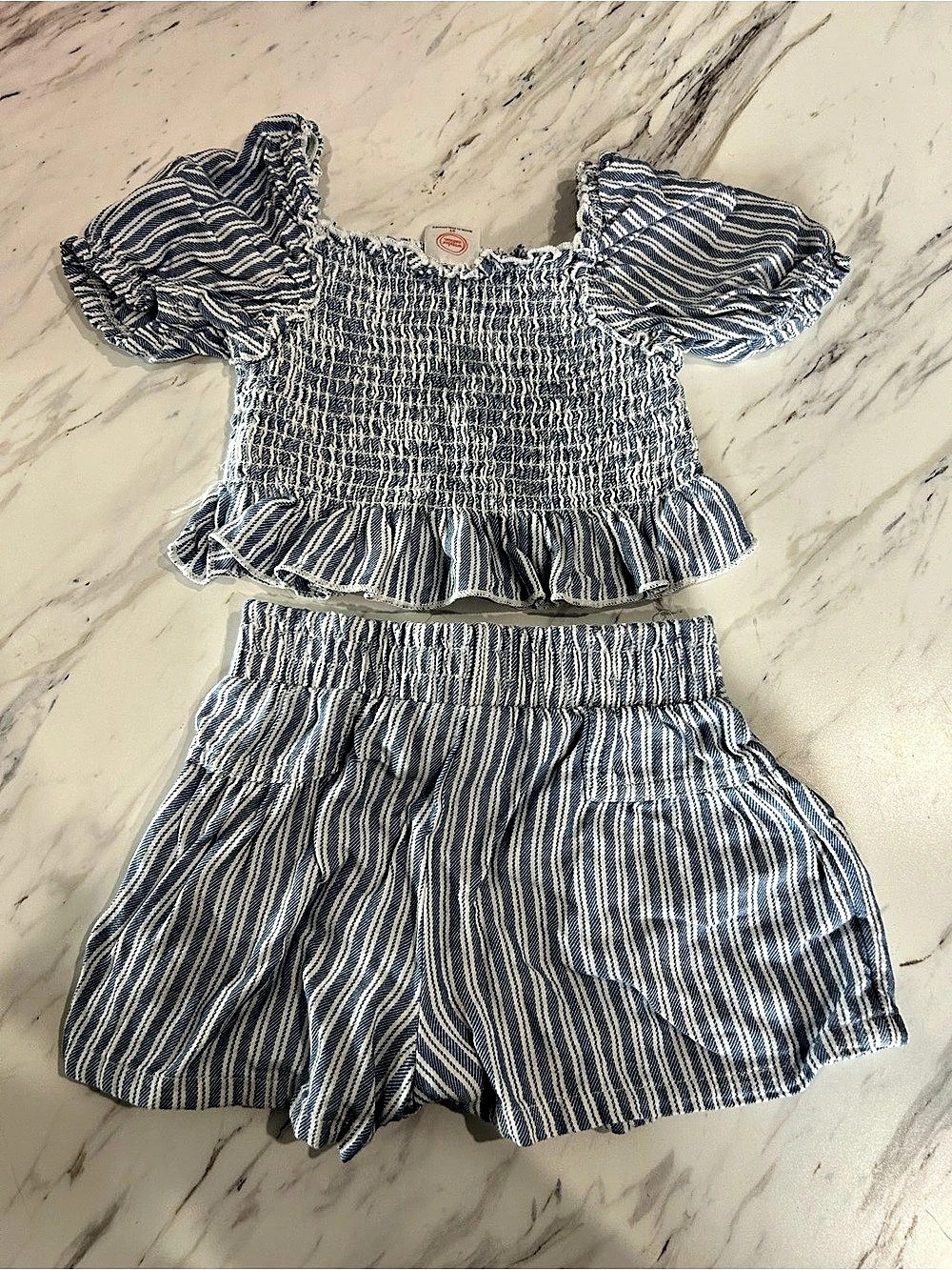 2T Wonder Nation Girls Striped Two-Piece Set